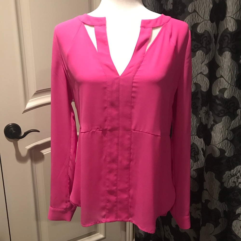 GUESS CERISE PINK BLOUSE SIZE SMALL
